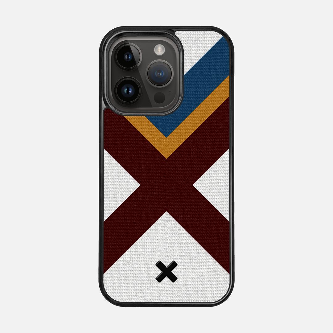 Range Case for the Apple iPhone 14 Pro featuring a UV Printed Cotton Canvas backer with the Keyway X Mark#Phone Model_iPhone 14 Pro