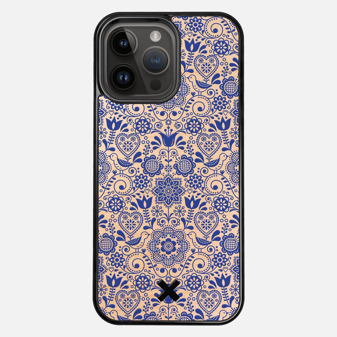 Bloom Case for the Apple iPhone 14 Pro Max featuring a UV Printed Maple Wood backer with the Keyway X Mark#Phone Model_iPhone 14 Pro Max