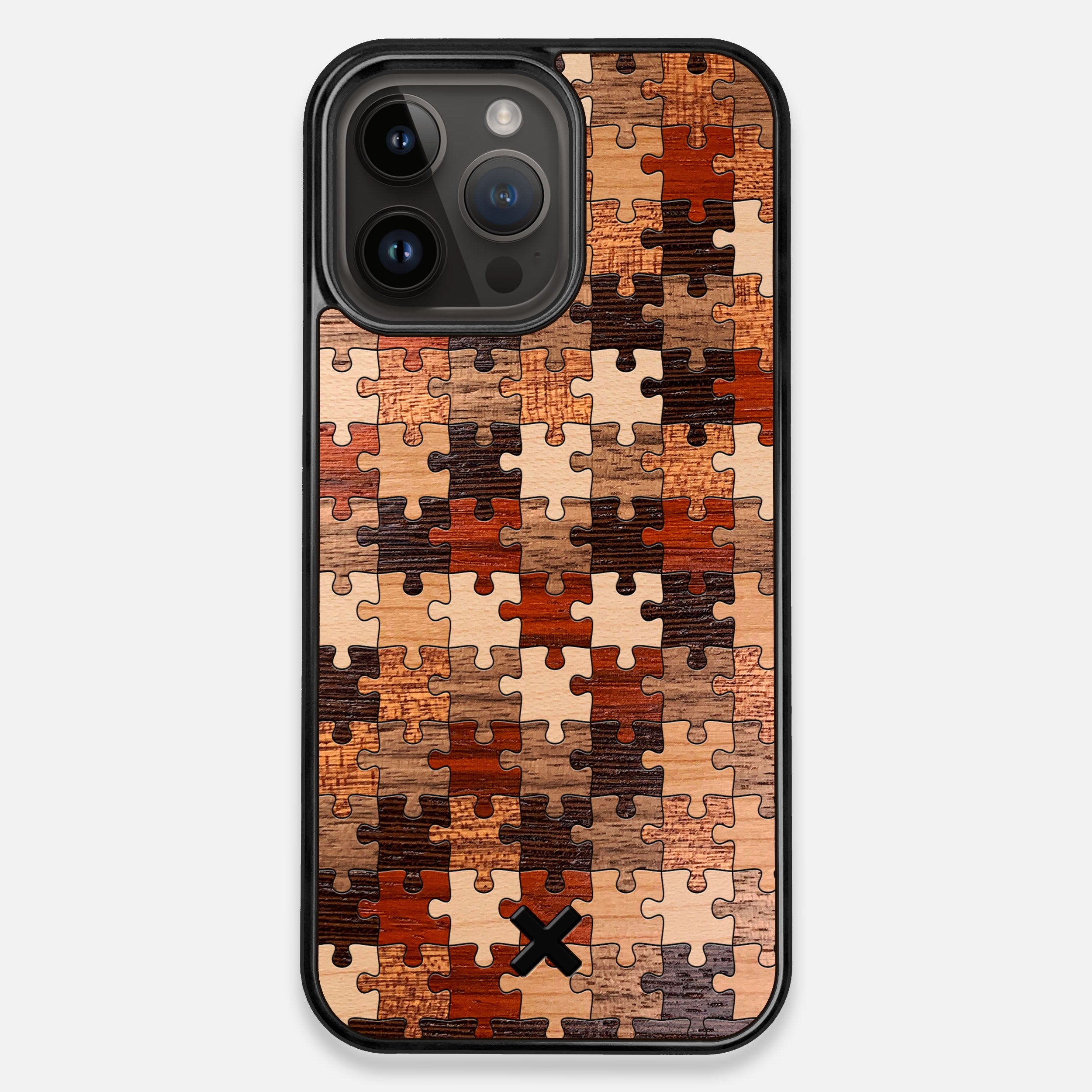 TPU/PC Sides of the Puzzle Wood iPhone 15 Pro Max MagSafe Case by Keyway Designs