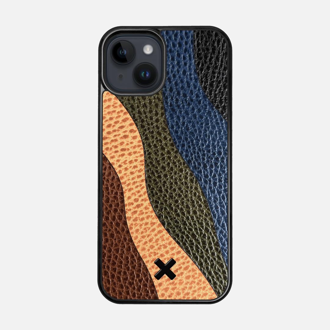 Sable Leather Case for the Apple iPhone 15 featuring a Genuine Leather backer with the Keyway X Mark#Phone Model_iPhone 15