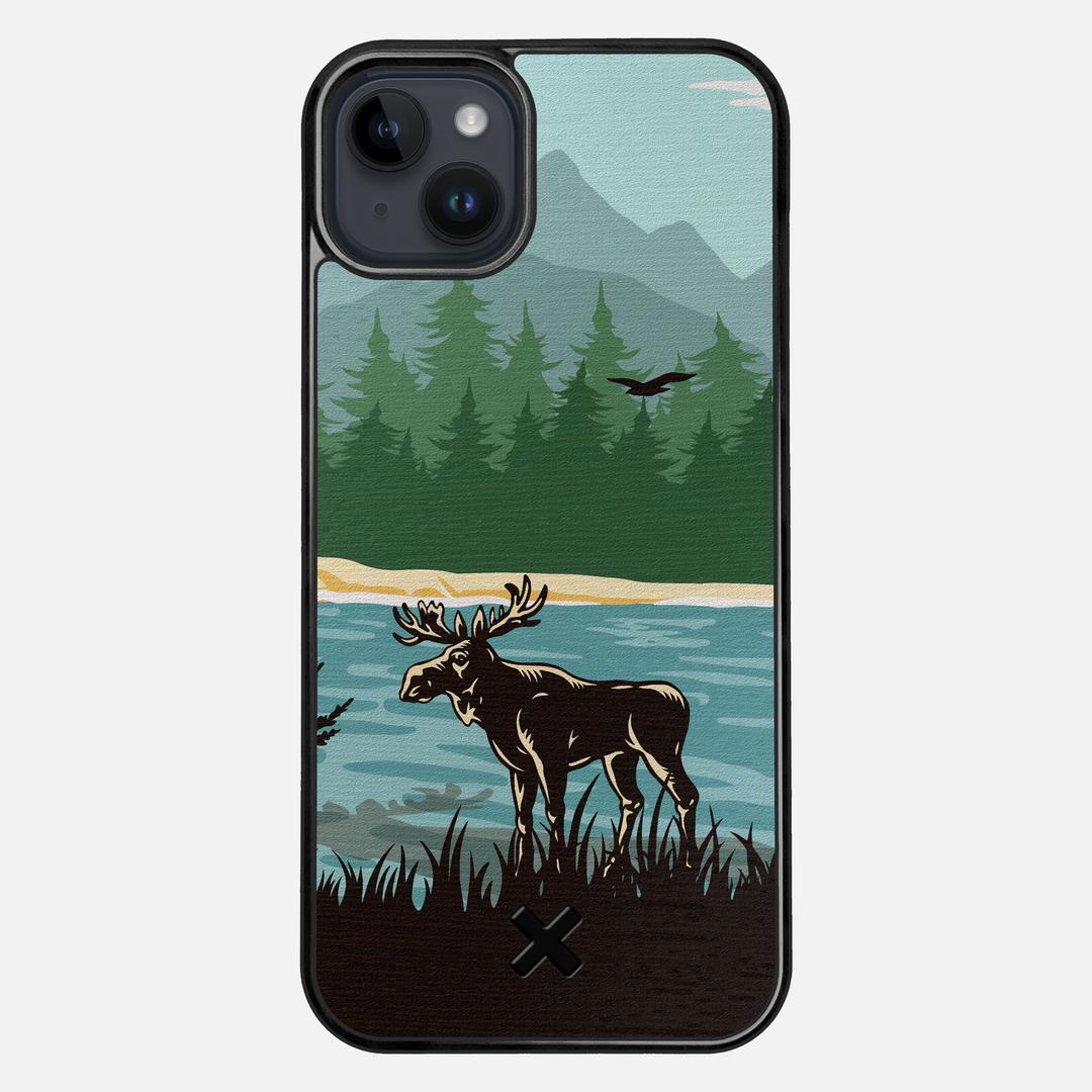 Moose Tracks Case for the Apple iPhone 15 Plus featuring a UV Printed Wenge Wood backer with the Keyway X Mark#Phone Model_iPhone 15 Plus