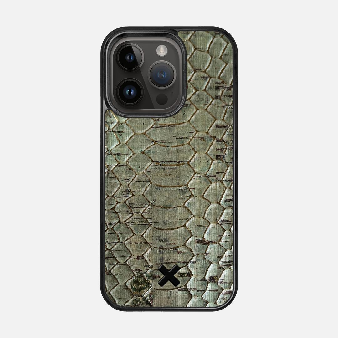 Python Cork Case for the Apple iPhone 15 Pro featuring a Genuine Cork backer with the Keyway X Mark#Phone Model_iPhone 15 Pro