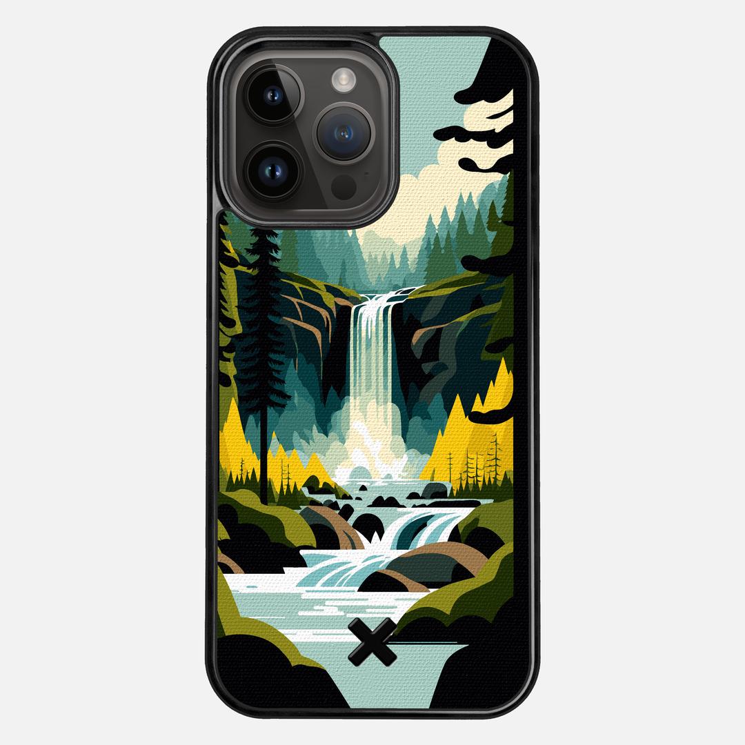 Cascade Case for the Apple iPhone 15 Pro Max featuring a UV Printed Cotton Canvas backer with the Keyway X Mark#Phone Model_iPhone 15 Pro Max