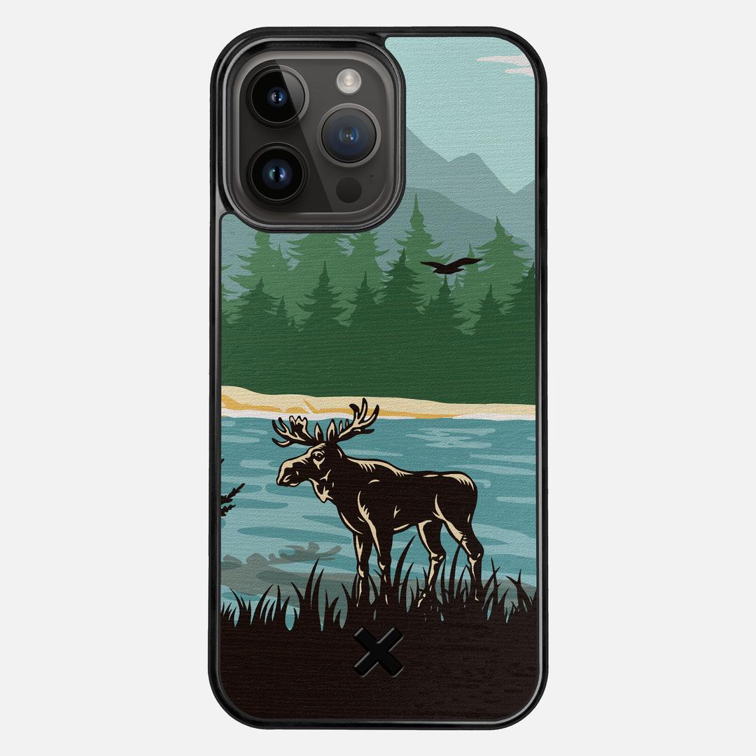 Moose Tracks Case for the Apple iPhone 15 Pro Max featuring a UV Printed Wenge Wood backer with the Keyway X Mark#Phone Model_iPhone 15 Pro Max