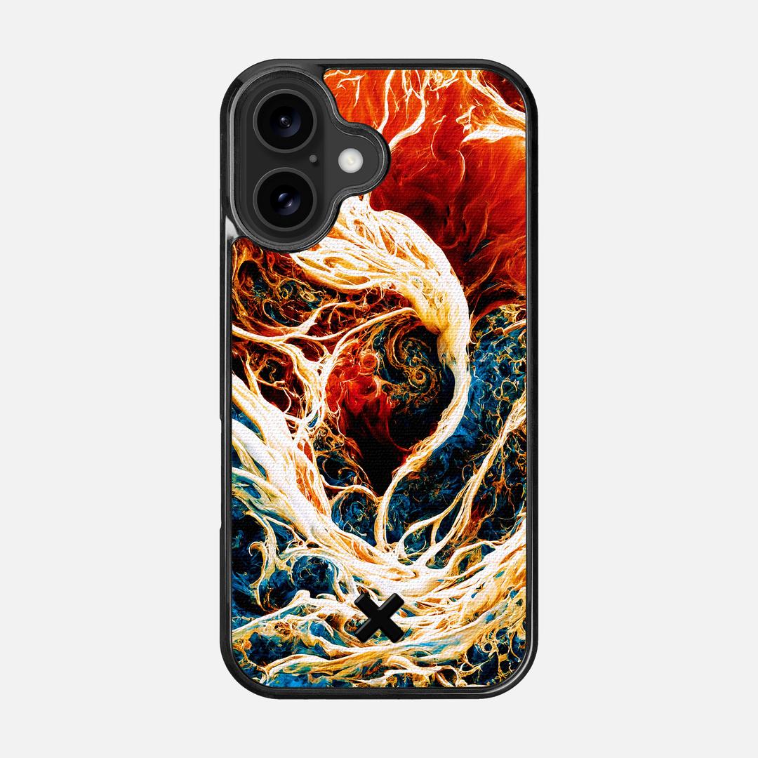 Evolve Case for the Apple iPhone 16 featuring a UV Printed Cotton Canvas backer with the Keyway X Mark#Phone Model_iPhone 16