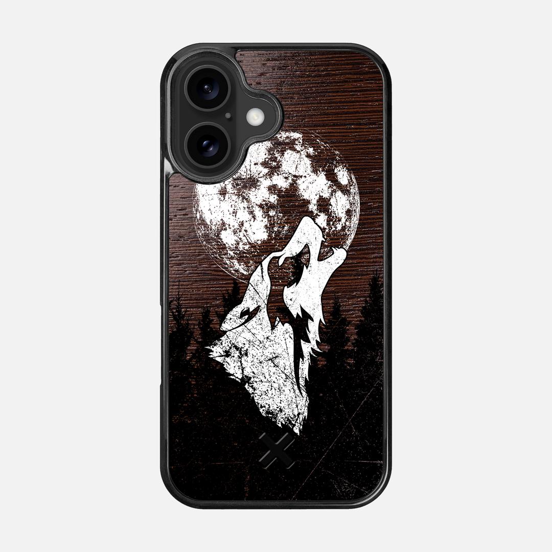 Howl Case for the Apple iPhone 16 featuring a UV Printed Wenge Wood backer with the Keyway X Mark#Phone Model_iPhone 16