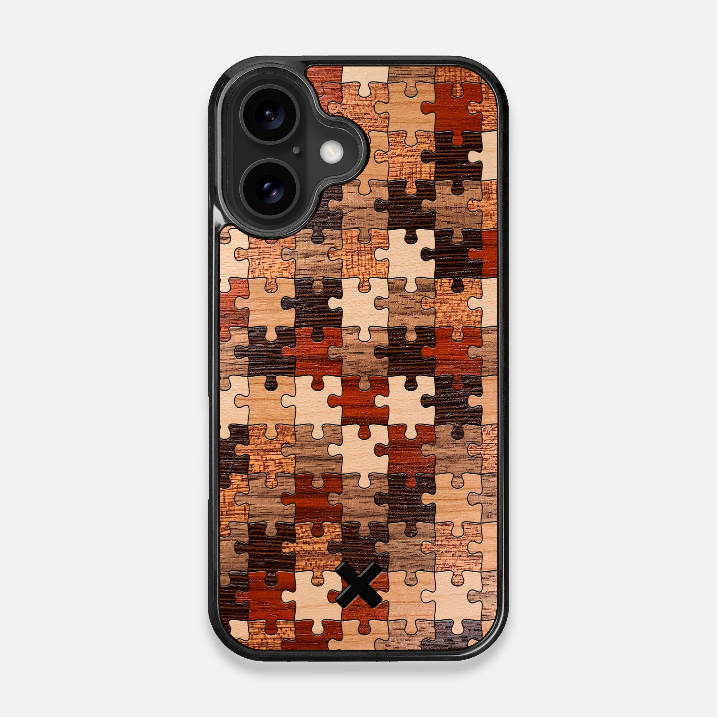 TPU/PC Sides of the Puzzle Wood iPhone 16 MagSafe Case by Keyway Designs