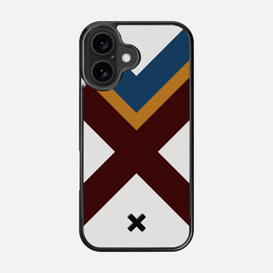 Range Case for the Apple iPhone 16 featuring a UV Printed Cotton Canvas backer with the Keyway X Mark#Phone Model_iPhone 16