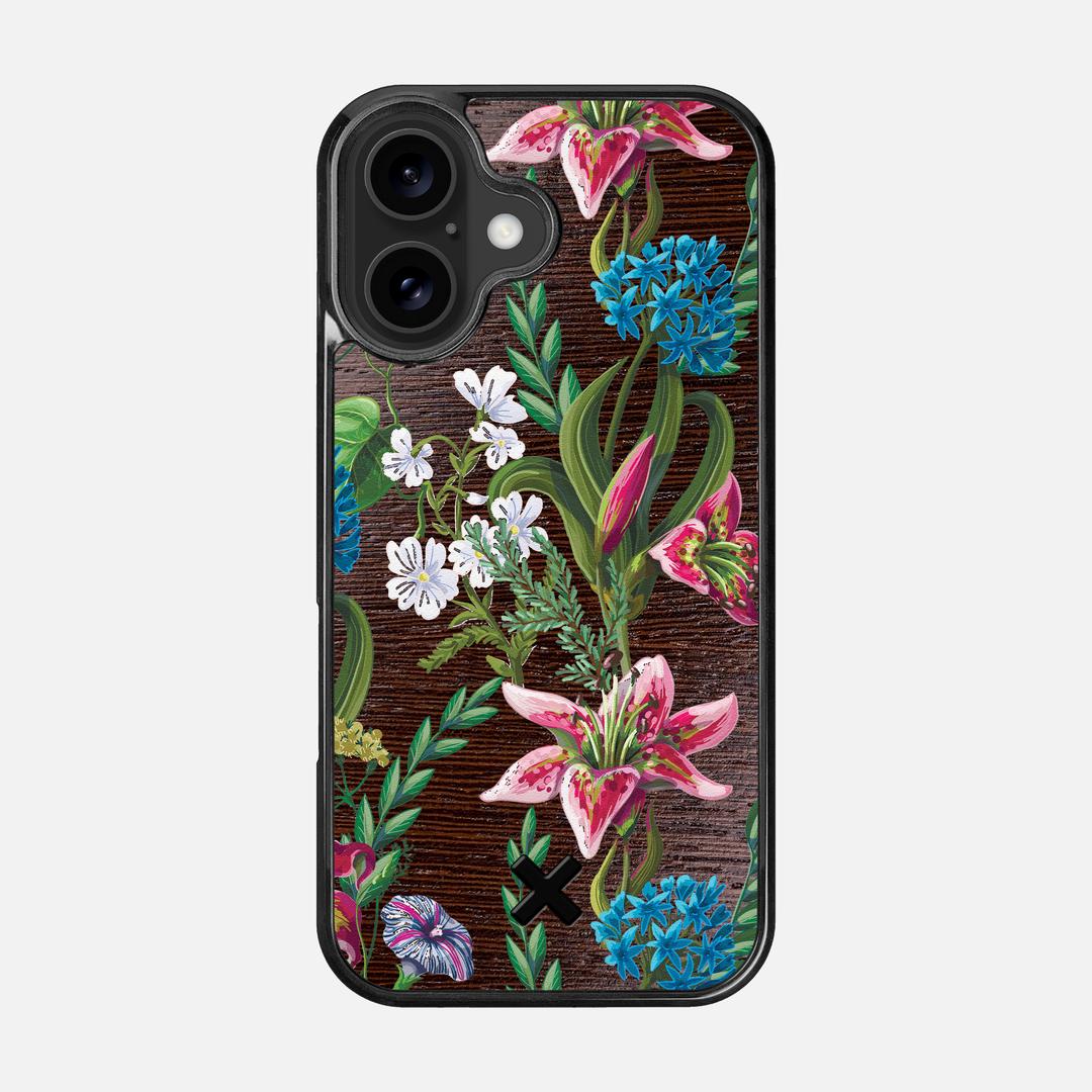 Stargazer Case for the Apple iPhone 16 featuring a UV Printed Wenge Wood backer with the Keyway X Mark#Phone Model_iPhone 16