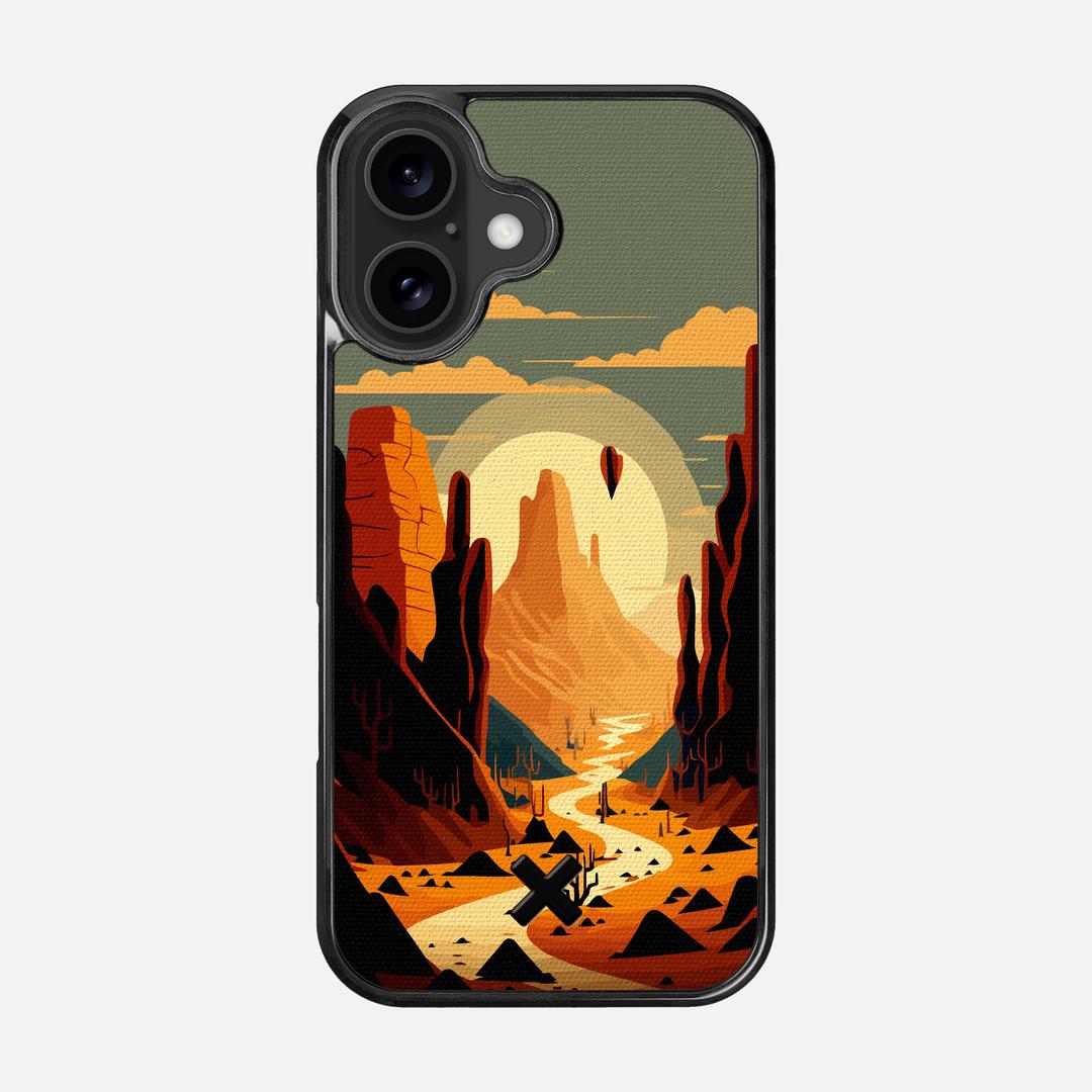 Terra Case for the Apple iPhone 16 featuring a UV Printed Cotton Canvas backer with the Keyway X Mark#Phone Model_iPhone 16