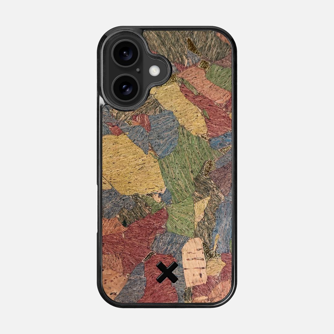 Terrazzo Cork Case for the Apple iPhone 16 featuring a Genuine Cork backer with the Keyway X Mark#Phone Model_iPhone 16