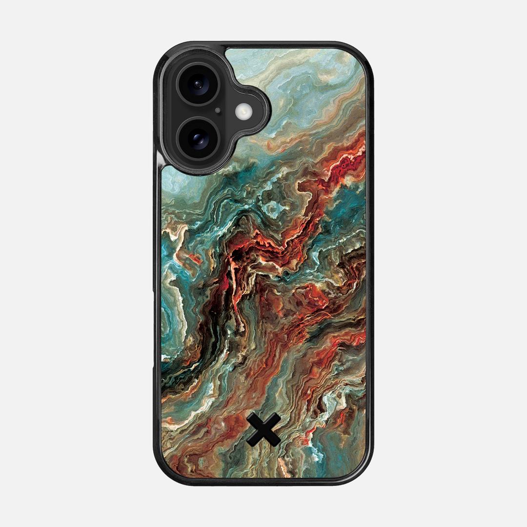 Verona Case for the Apple iPhone 16 featuring a UV Printed Wenge Wood backer with the Keyway X Mark#Phone Model_iPhone 16