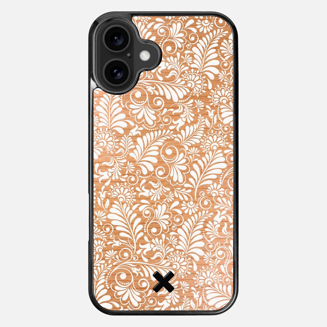 Botanica Case for the Apple iPhone 16 Plus featuring a UV Printed Cherry Wood backer with the Keyway X Mark#Phone Model_iPhone 16 Plus