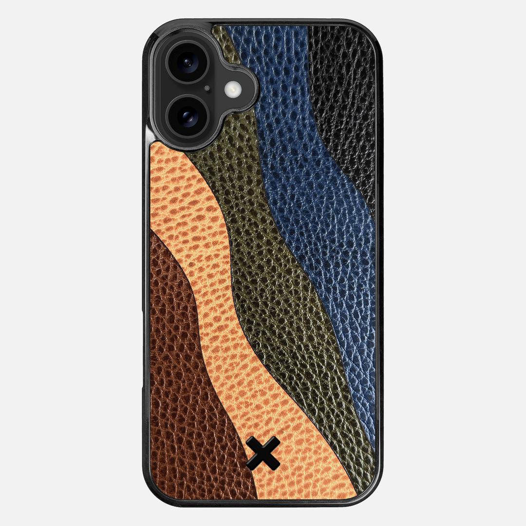 Sable Leather Case for the Apple iPhone 16 Plus featuring a Genuine Leather backer with the Keyway X Mark#Phone Model_iPhone 16 Plus