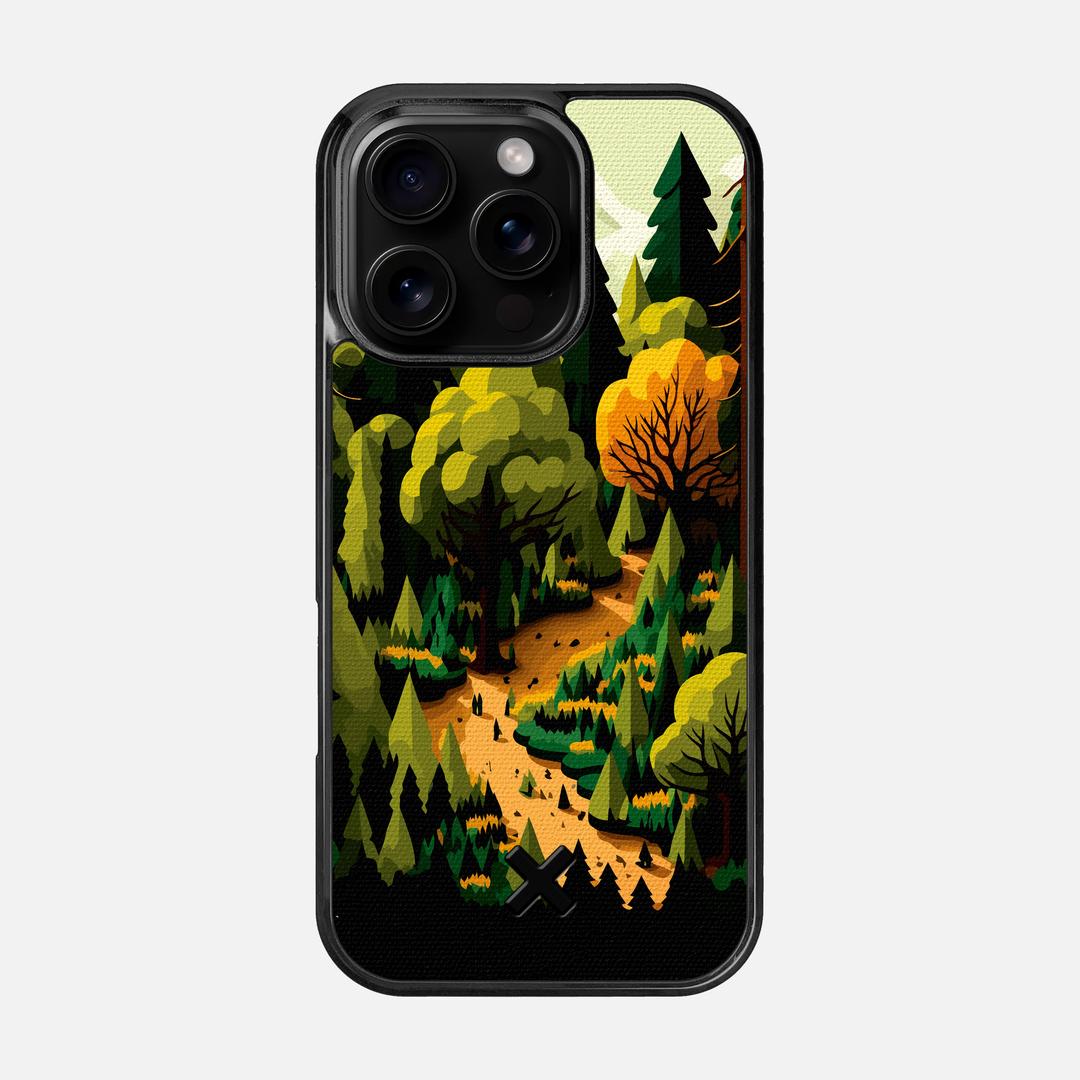 Evergreen Case for the Apple iPhone 16 Pro featuring a UV Printed Cotton Canvas backer with the Keyway X Mark#Phone Model_iPhone 16 Pro