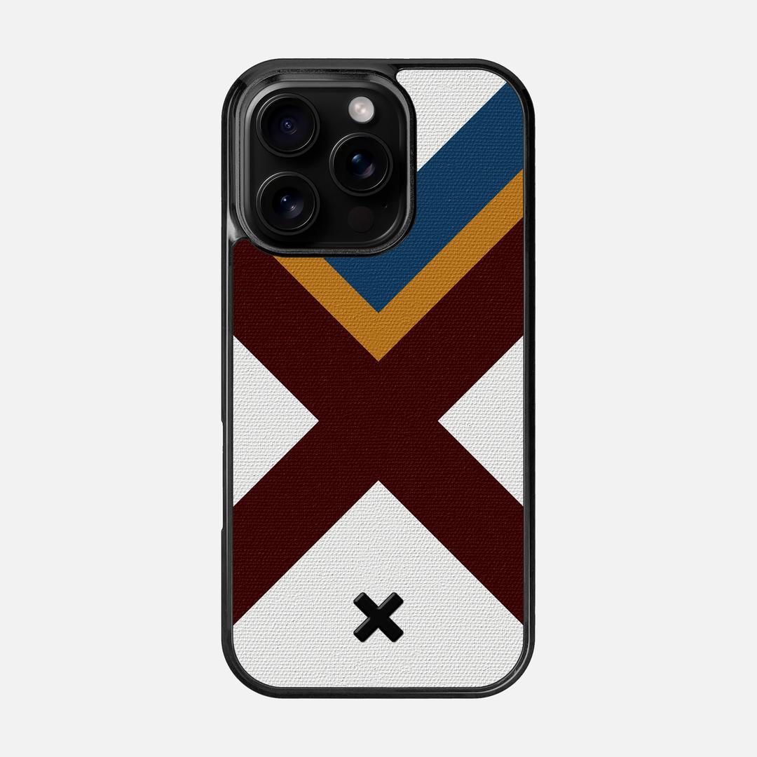 Range Case for the Apple iPhone 16 Pro featuring a UV Printed Cotton Canvas backer with the Keyway X Mark#Phone Model_iPhone 16 Pro