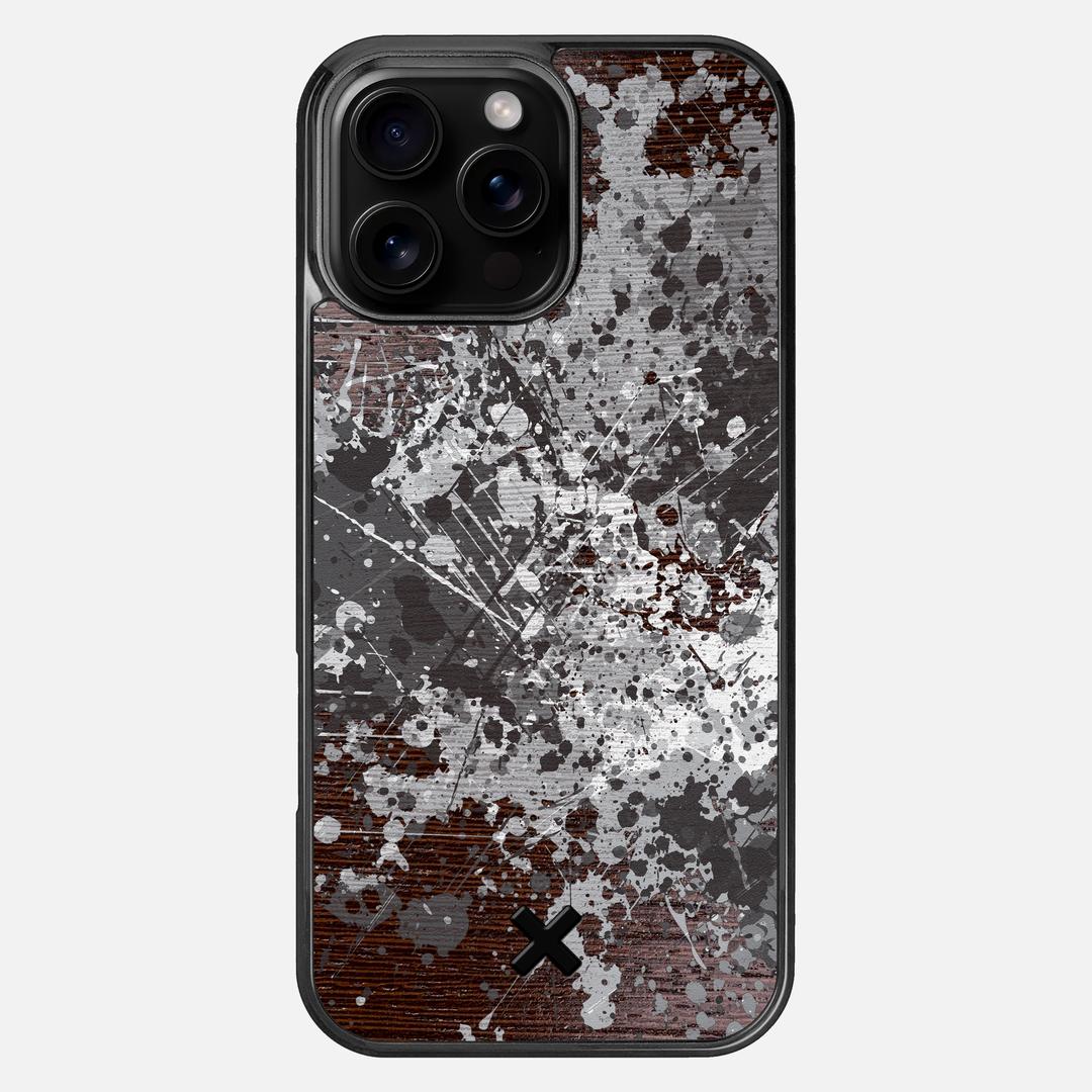 Mono Case for the Apple iPhone 16 Pro Max featuring a UV Printed Wenge Wood backer with the Keyway X Mark#Phone Model_iPhone 16 Pro Max