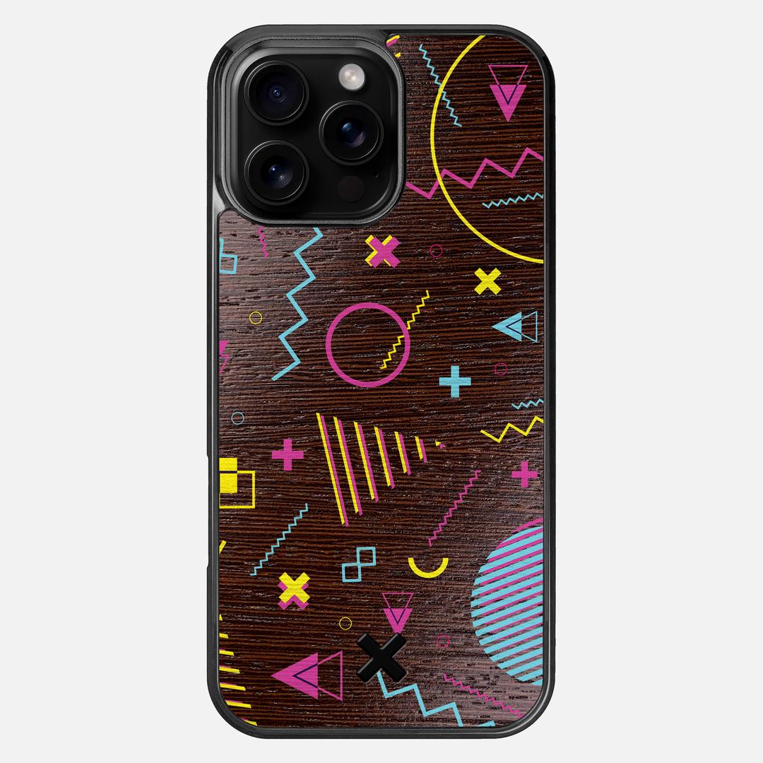 Neon Case for the Apple iPhone 16 Pro Max featuring a UV Printed Wenge Wood backer with the Keyway X Mark#Phone Model_iPhone 16 Pro Max