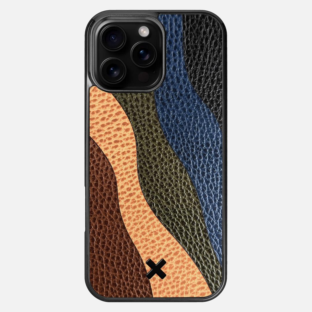 Sable Leather Case for the Apple iPhone 16 Pro Max featuring a Genuine Leather backer with the Keyway X Mark#Phone Model_iPhone 16 Pro Max