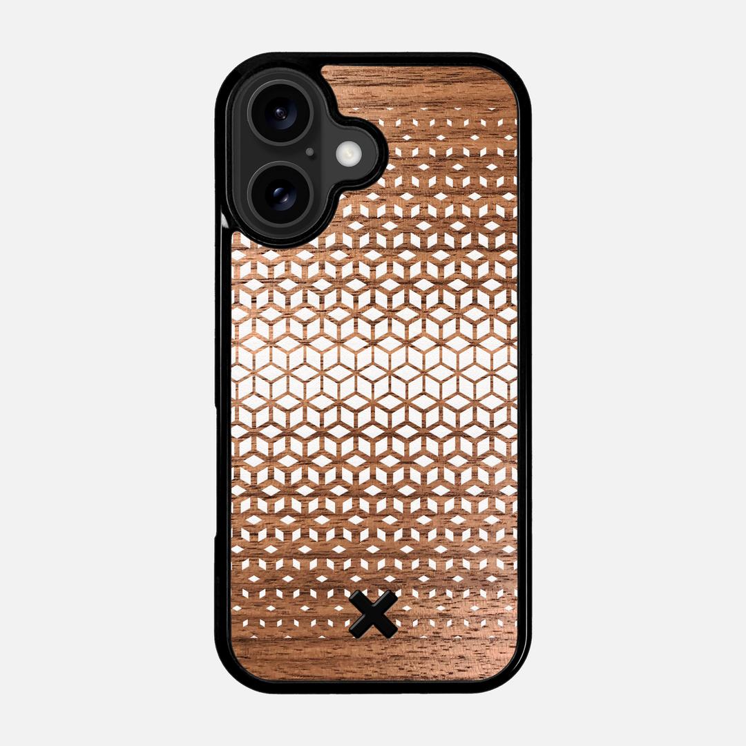 Geo Case for the Apple iPhone 17 featuring a UV Printed Walnut Wood backer with the Keyway X Mark#Phone Model_iPhone 17