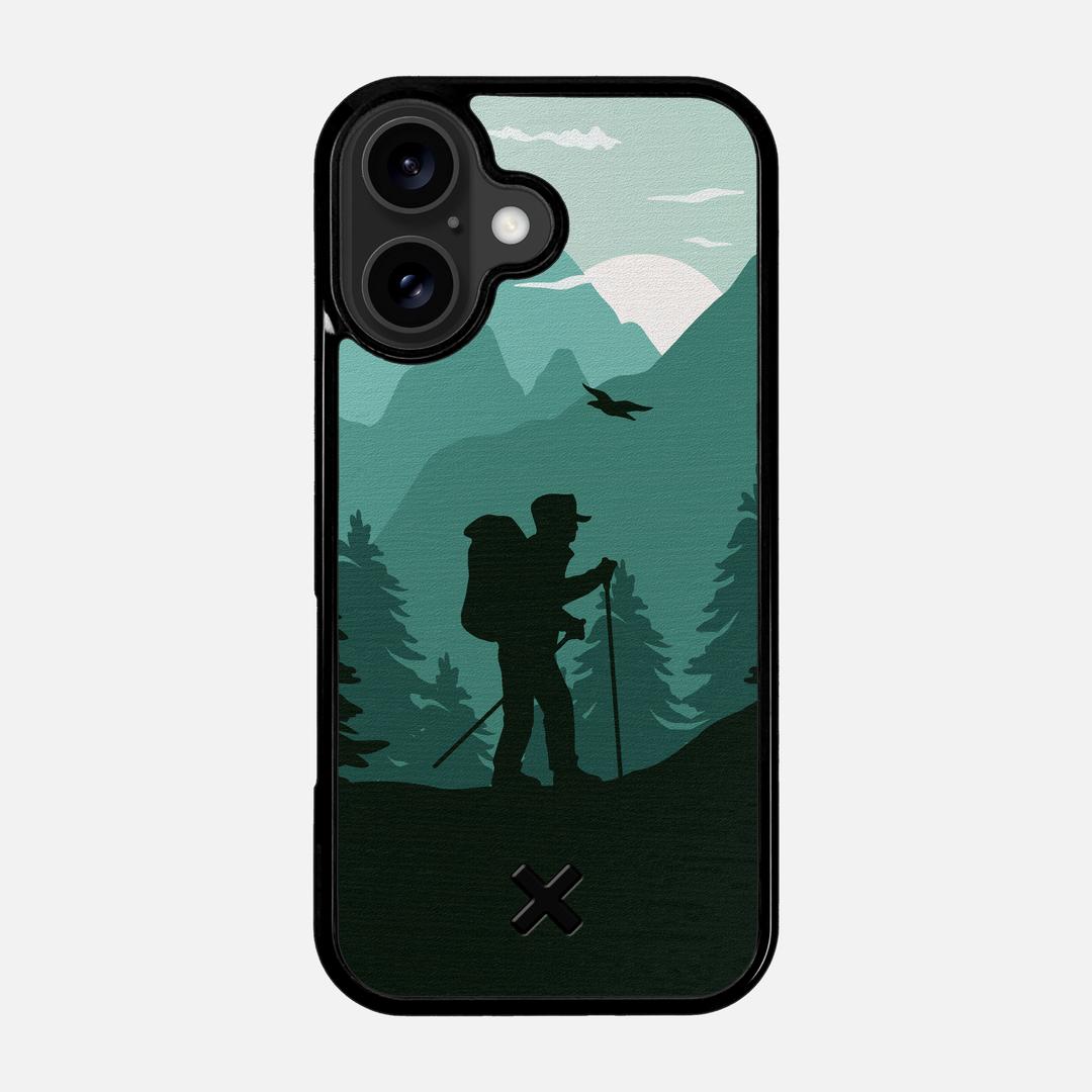 Hiker Case for the Apple iPhone 17 featuring a UV Printed Wenge Wood backer with the Keyway X Mark#Phone Model_iPhone 17