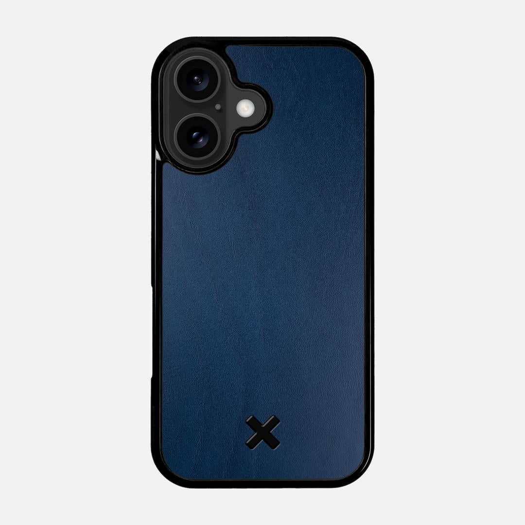 Midnight Leather Case for the Apple iPhone 17 featuring a Genuine Leather backer with the Keyway X Mark#Phone Model_iPhone 17