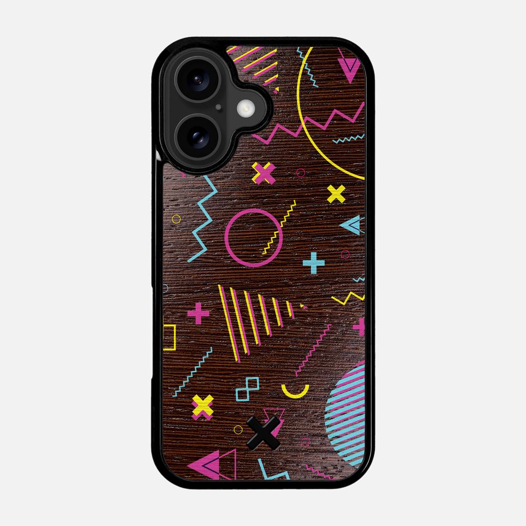 Neon Case for the Apple iPhone 17 featuring a UV Printed Wenge Wood backer with the Keyway X Mark#Phone Model_iPhone 17