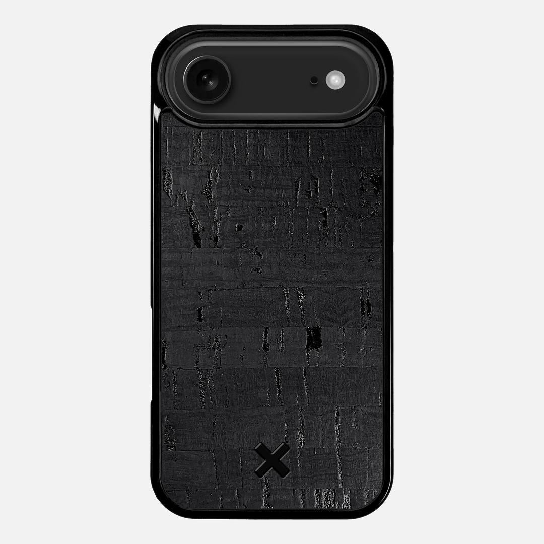 Black Cork Case for the Apple iPhone 17 Air featuring a Genuine Cork backer with the Keyway X Mark#Phone Model_iPhone 17 Air