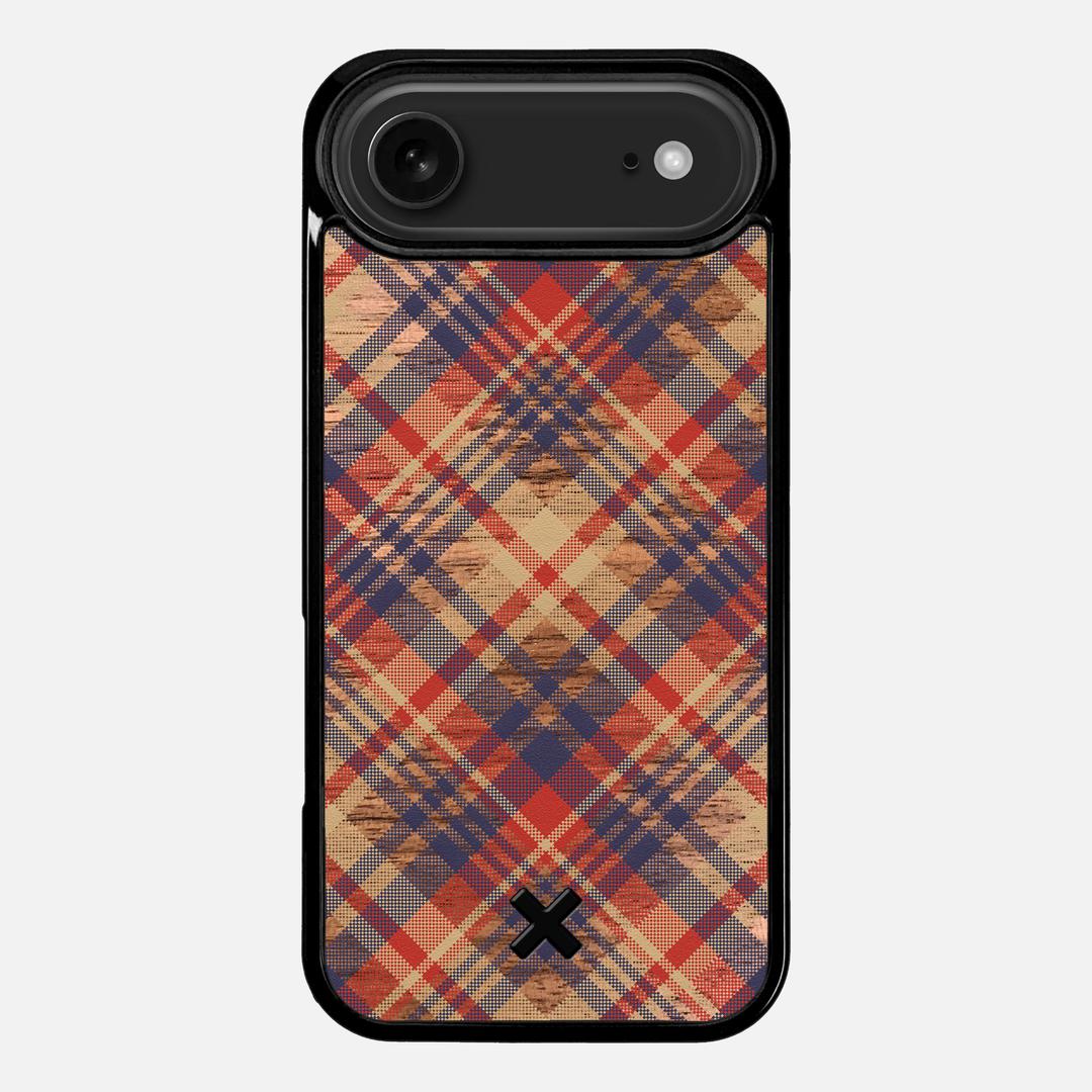 Tartan Case for the Apple iPhone 17 Air featuring a UV Printed Walnut Wood backer with the Keyway X Mark#Phone Model_iPhone 17 Air
