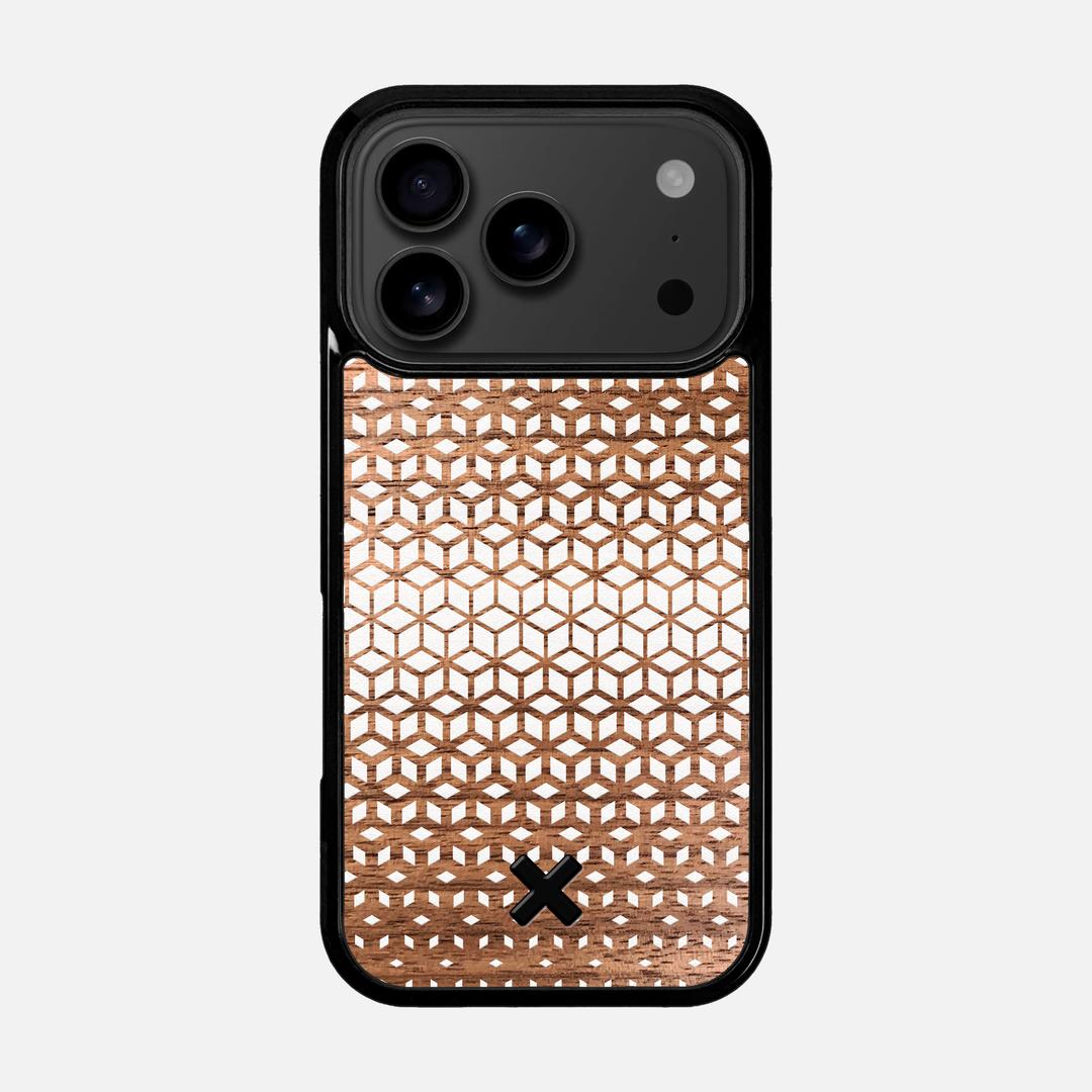 Geo Case for the Apple iPhone 17 Pro featuring a UV Printed Walnut Wood backer with the Keyway X Mark#Phone Model_iPhone 17 Pro