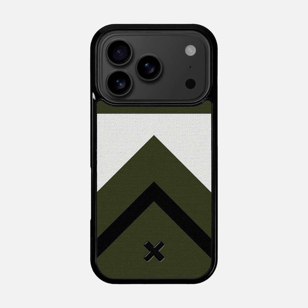 Peak Case for the Apple iPhone 17 Pro featuring a UV Printed Cotton Canvas backer with the Keyway X Mark#Phone Model_iPhone 17 Pro