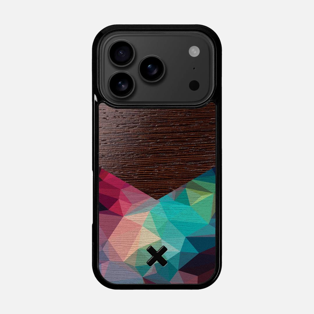 Prism Case for the Apple iPhone 17 Pro featuring a UV Printed Wenge Wood backer with the Keyway X Mark#Phone Model_iPhone 17 Pro