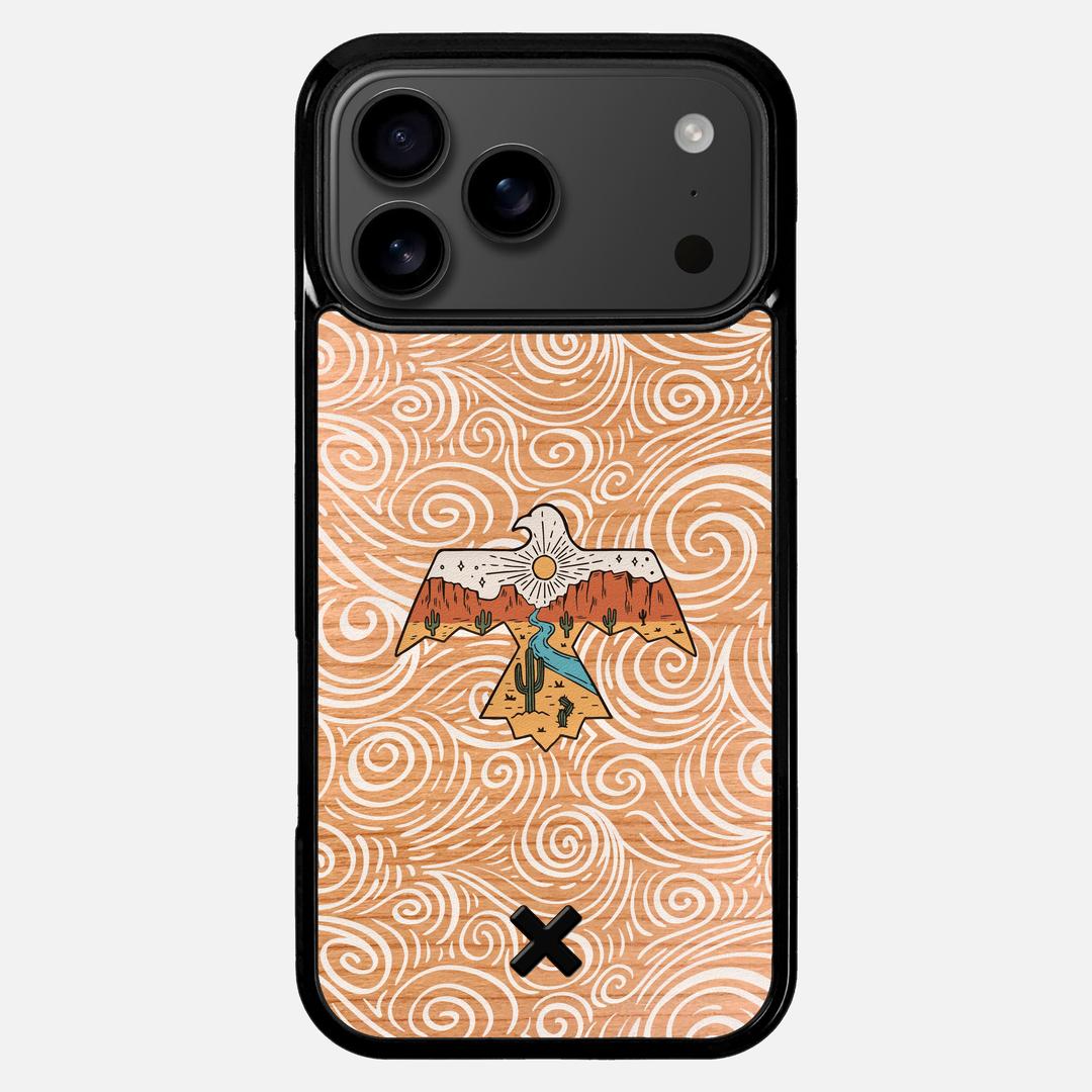 Eagle Case for the Apple iPhone 17 Pro Max featuring a UV Printed Cherry Wood backer with the Keyway X Mark#Phone Model_iPhone 17 Pro Max