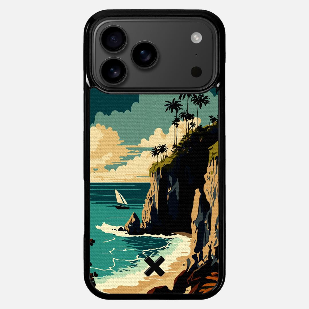 Seaside Case for the Apple iPhone 17 Pro Max featuring a UV Printed Cotton Canvas backer with the Keyway X Mark#Phone Model_iPhone 17 Pro Max