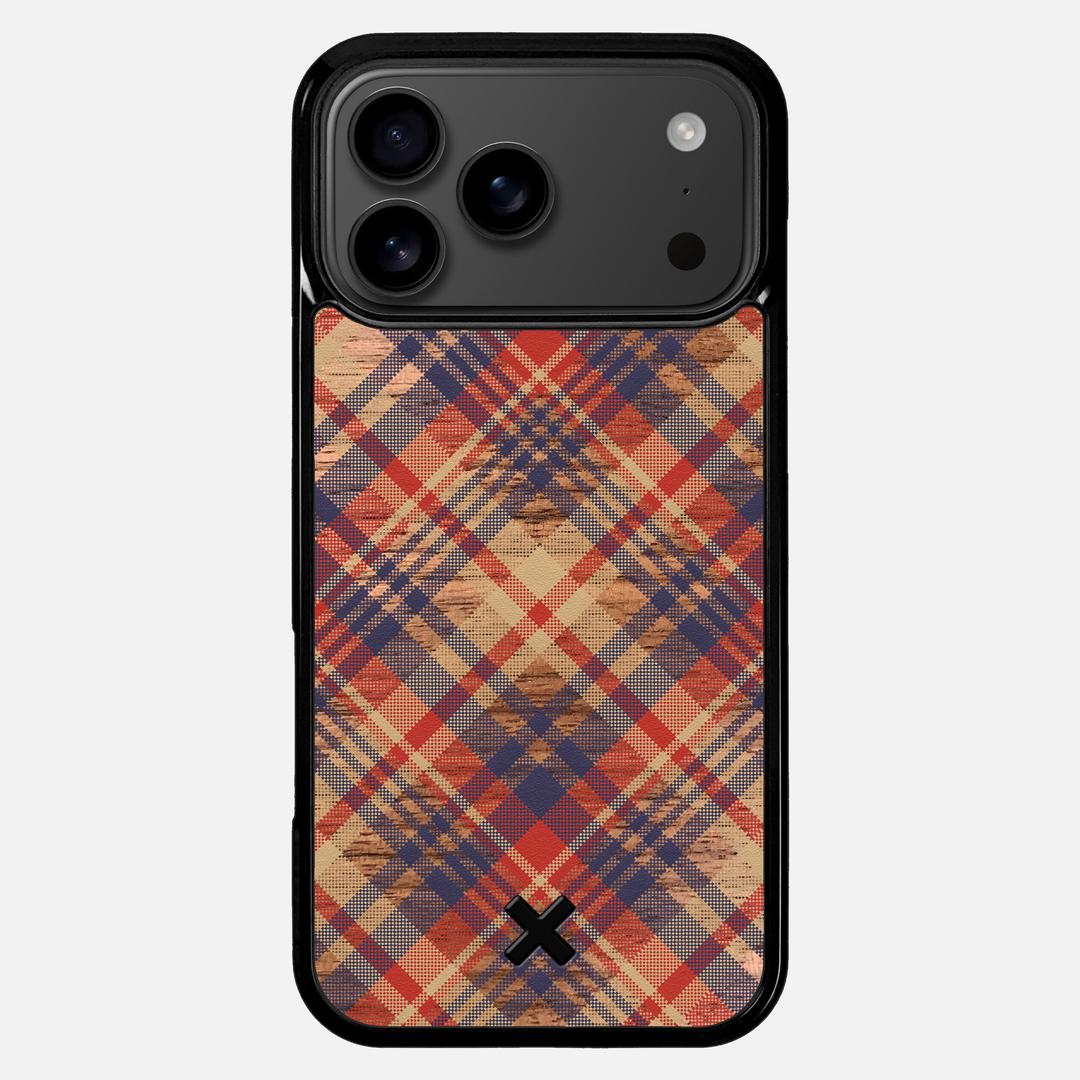 Tartan Case for the Apple iPhone 17 Pro Max featuring a UV Printed Walnut Wood backer with the Keyway X Mark#Phone Model_iPhone 17 Pro Max