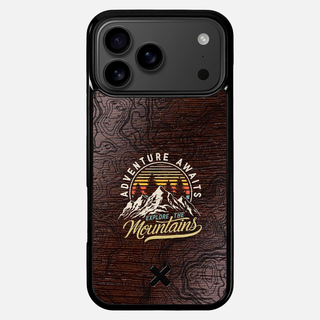 Wanderlust Case for the Apple iPhone 17 Pro Max featuring a UV Printed Wenge Wood backer with the Keyway X Mark#Phone Model_iPhone 17 Pro Max