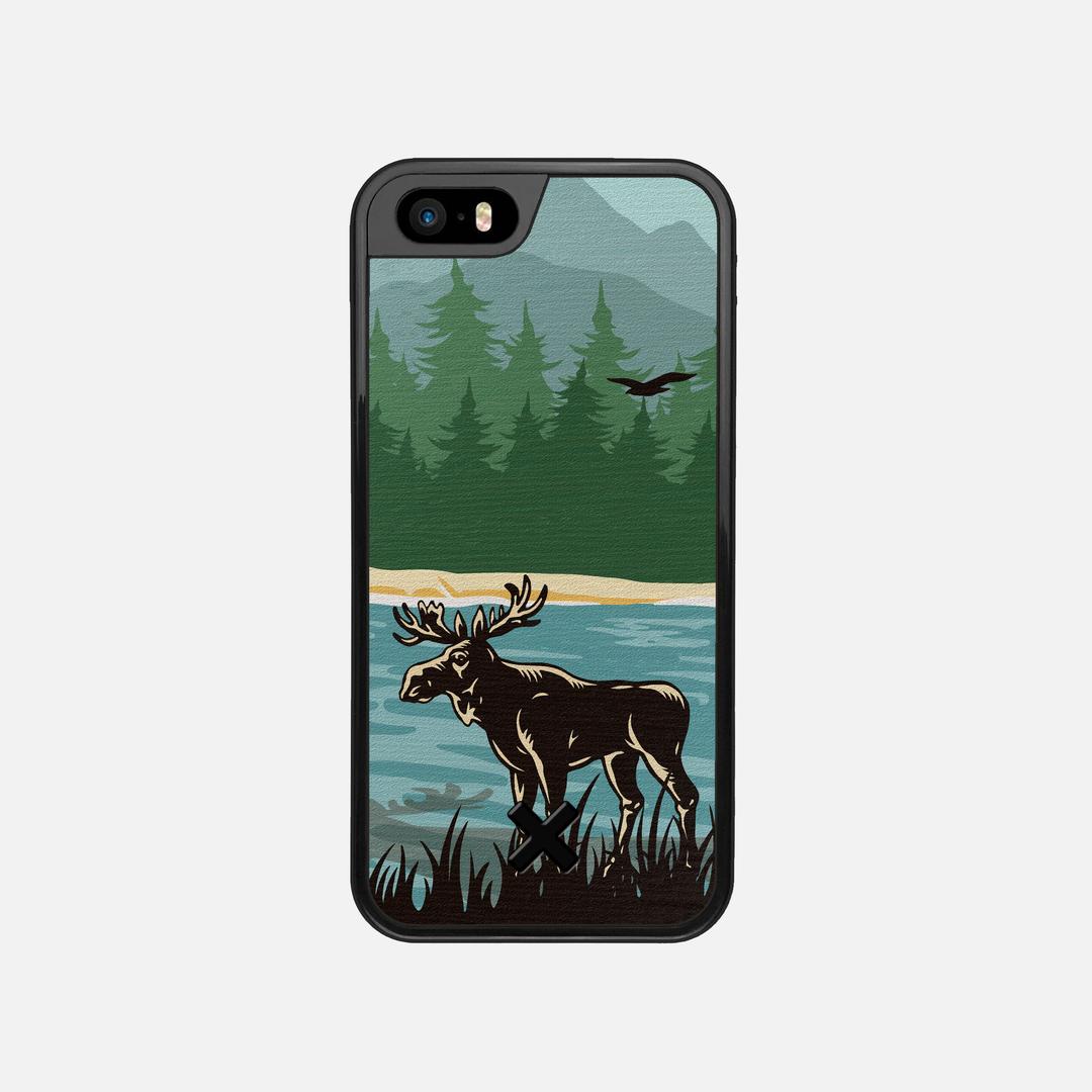 Moose Tracks Case for the Apple iPhone 5S featuring a UV Printed Wenge Wood backer with the Keyway X Mark#Phone Model_iPhone 5S