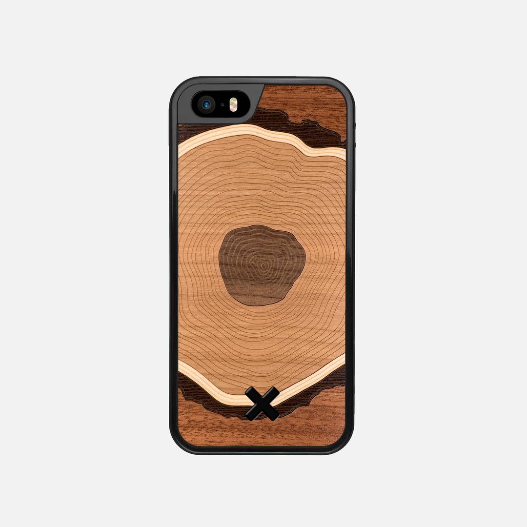Arbor Case for the Apple iPhone 5 featuring a Sapele, Wenge, Maple, Cherry, and Walnut Wood backer with the Keyway X Mark#Phone Model_iPhone 5