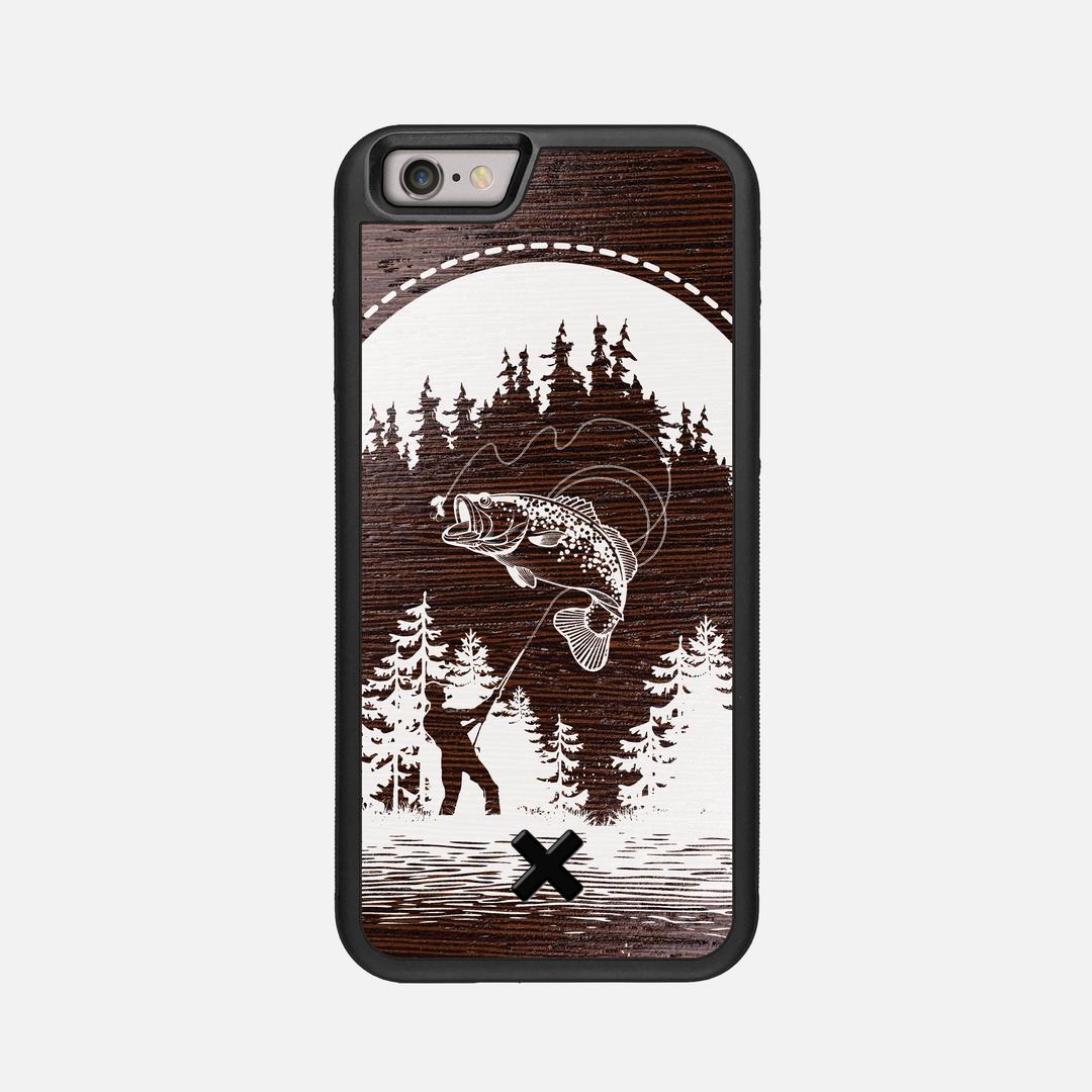 Angler Case for the Apple iPhone 6 featuring a UV Print and Wenge Wood backer with the Keyway X Mark#Phone Model_iPhone 6
