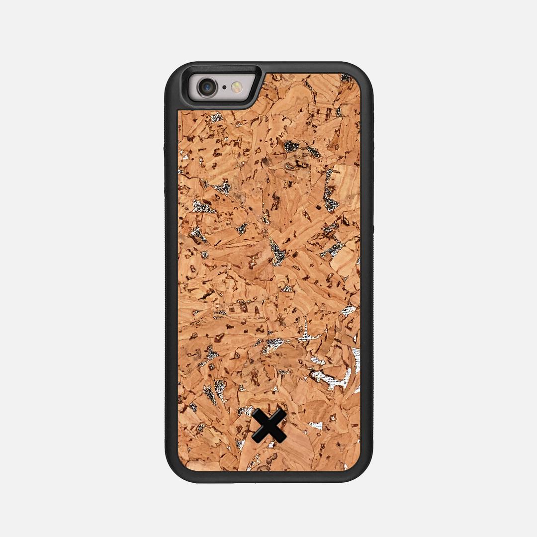 Silver Cork Case for the Apple iPhone 6 featuring a Genuine Cork backer with the Keyway X Mark#Phone Model_iPhone 6