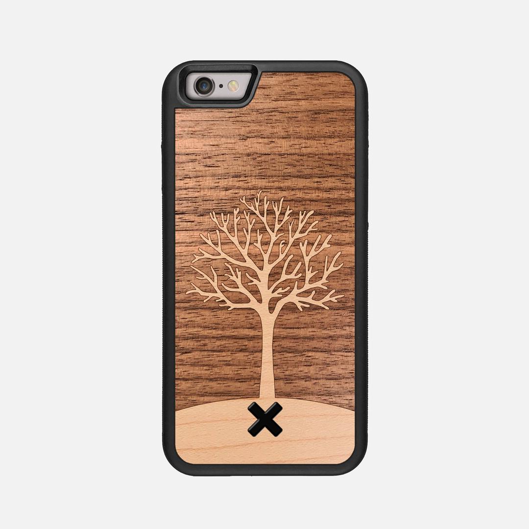 Tree of Life Case for the Apple iPhone 6 featuring a Maple and Walnut Wood backer with the Keyway X Mark#Phone Model_iPhone 6