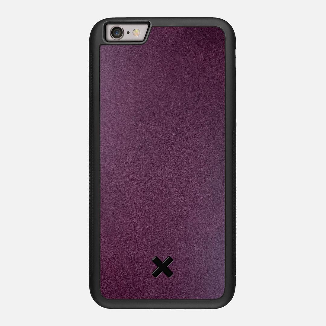 Plum Leather Case for the Apple iPhone 6 Plus featuring a Genuine Leather backer with the Keyway X Mark#Phone Model_iPhone 6 Plus