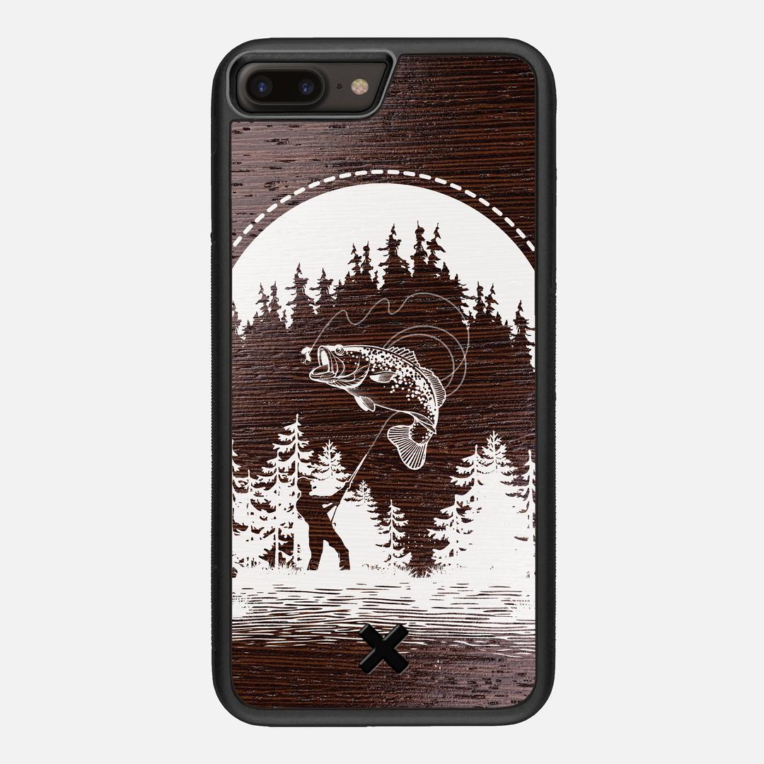 Angler Case for the Apple iPhone 7 Plus featuring a UV Print and Wenge Wood backer with the Keyway X Mark#Phone Model_iPhone 7 Plus