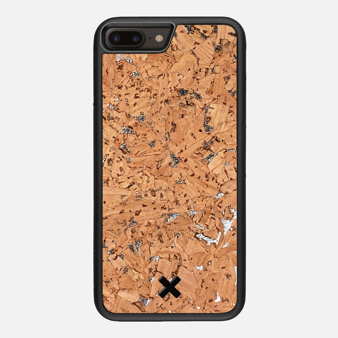 Silver Cork Case for the Apple iPhone 7 Plus featuring a Genuine Cork backer with the Keyway X Mark#Phone Model_iPhone 7 Plus