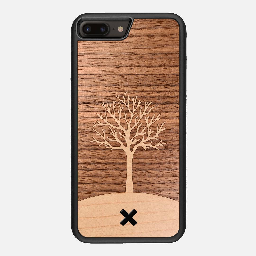 Tree of Life Case for the Apple iPhone 7 Plus featuring a Maple and Walnut Wood backer with the Keyway X Mark#Phone Model_iPhone 7 Plus