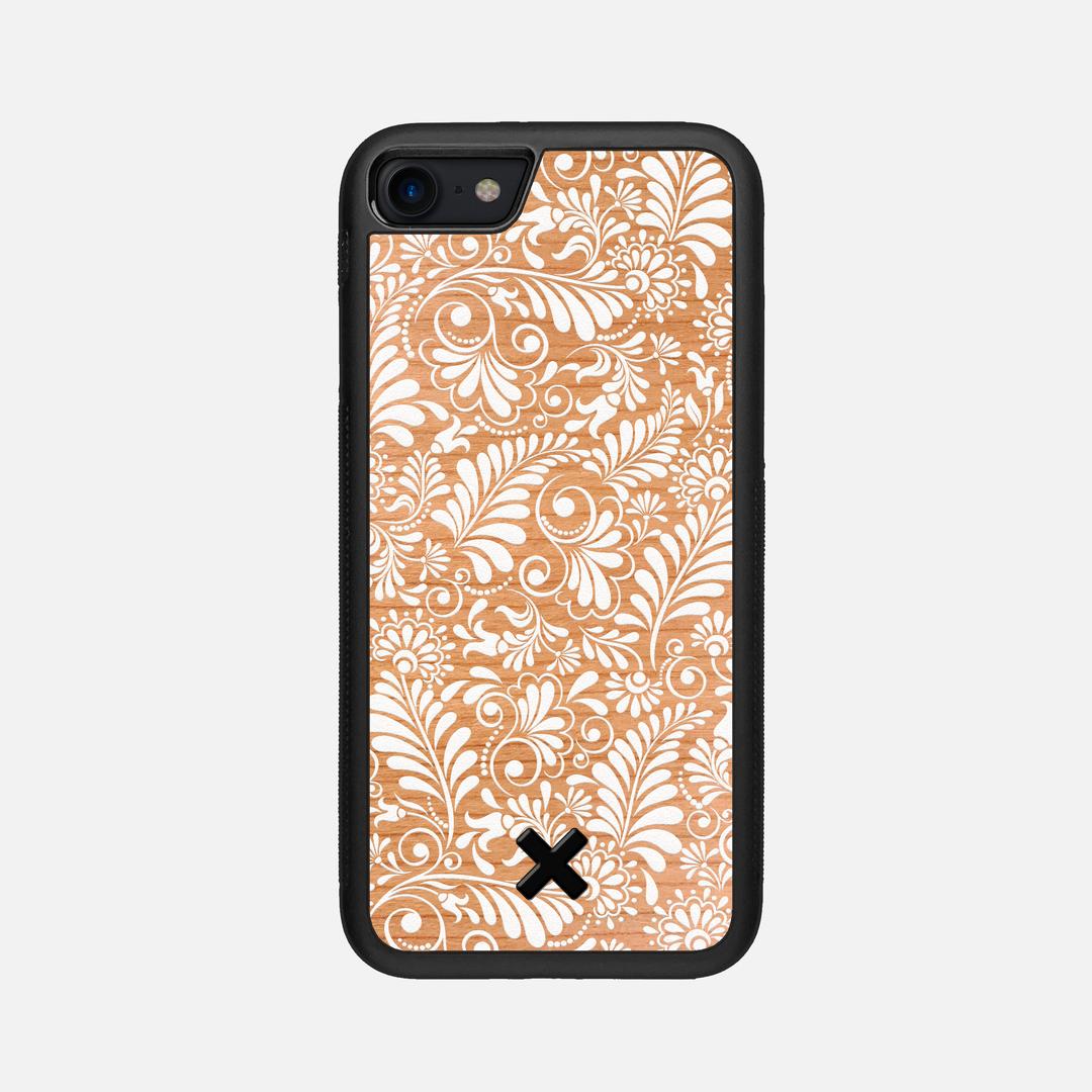 Botanica Case for the Apple iPhone 8 featuring a UV Printed Cherry Wood backer with the Keyway X Mark#Phone Model_iPhone 8