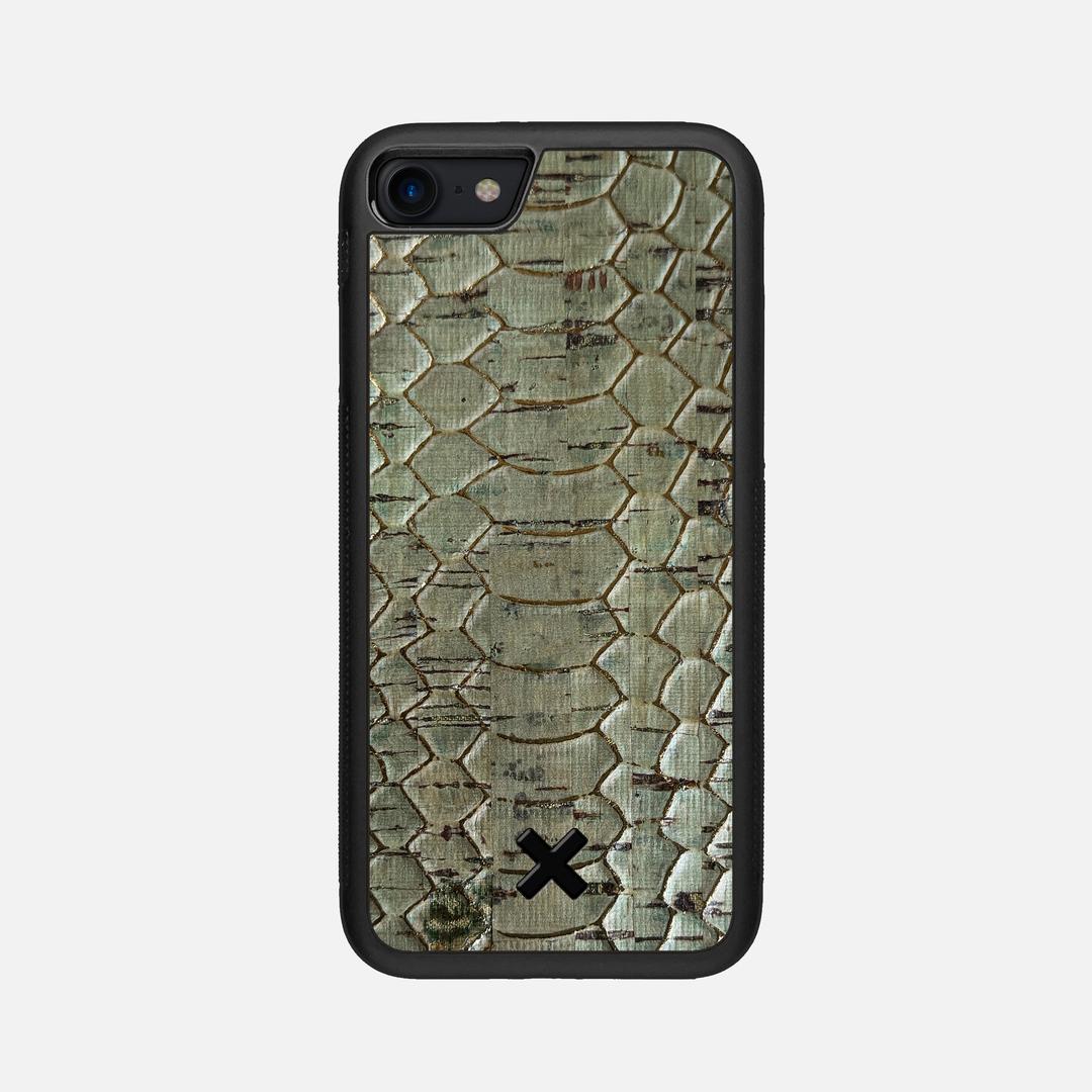Python Cork Case for the Apple iPhone 8 featuring a Genuine Cork backer with the Keyway X Mark#Phone Model_iPhone 8