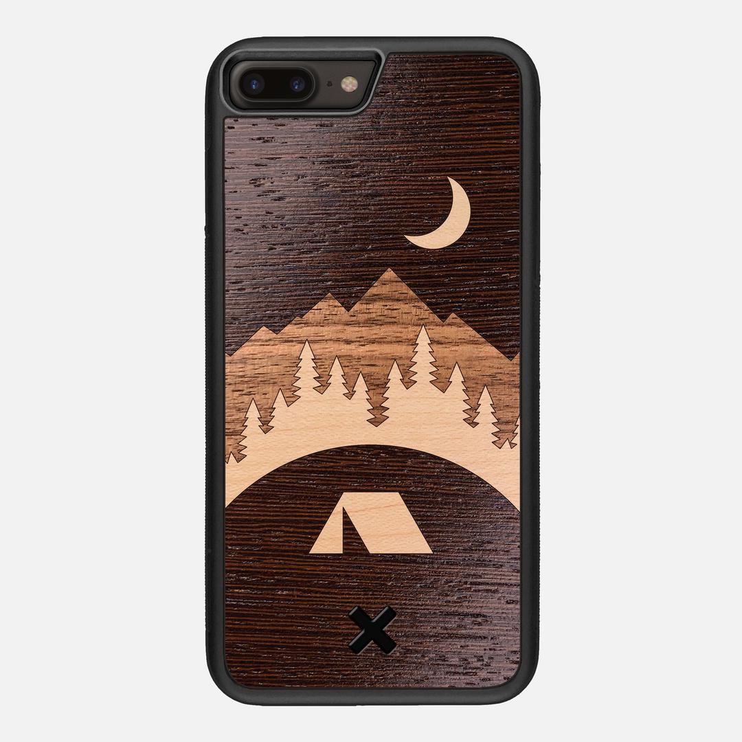 Woodland Case for the Apple iPhone 8 Plus featuring a Wenge, Maple, and Walnut Wood backer with the Keyway X Mark#Phone Model_iPhone 8 Plus