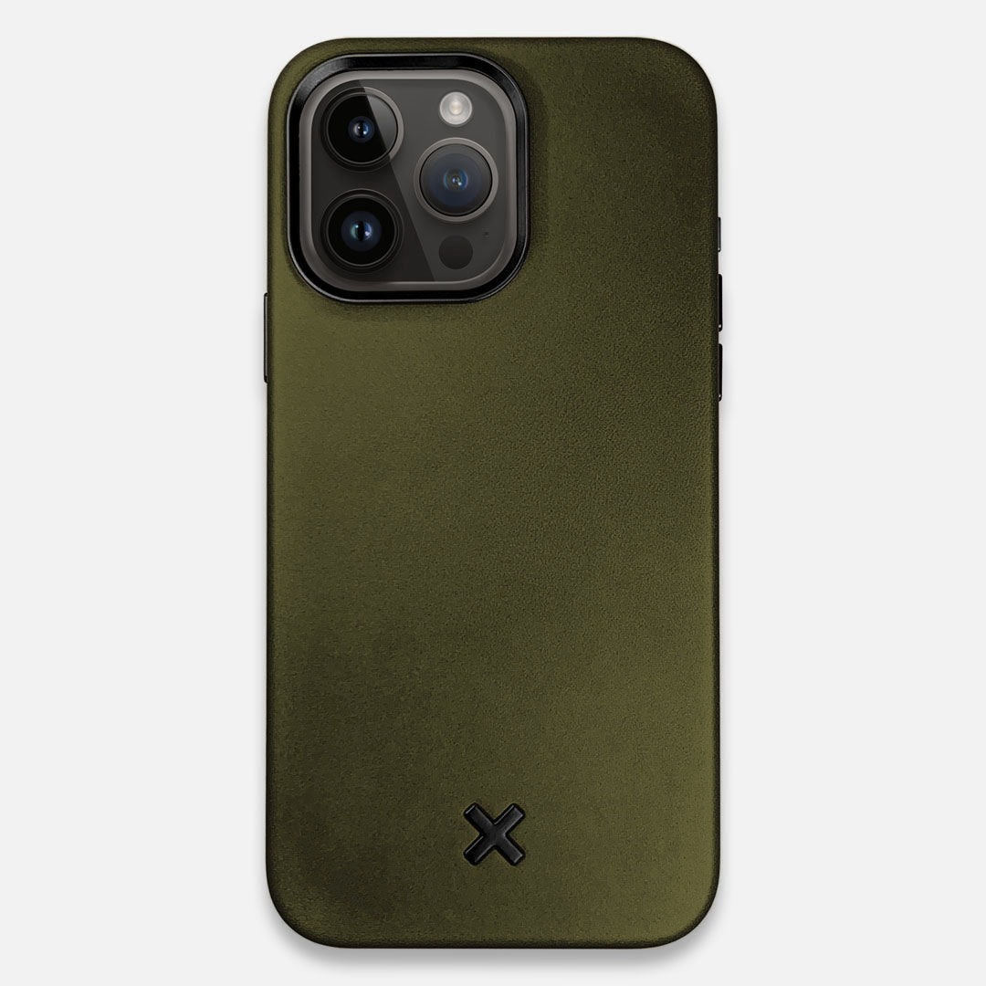 Keyway Leather MagSafe iPhone 15 Pro Max case in Olive Green Leather