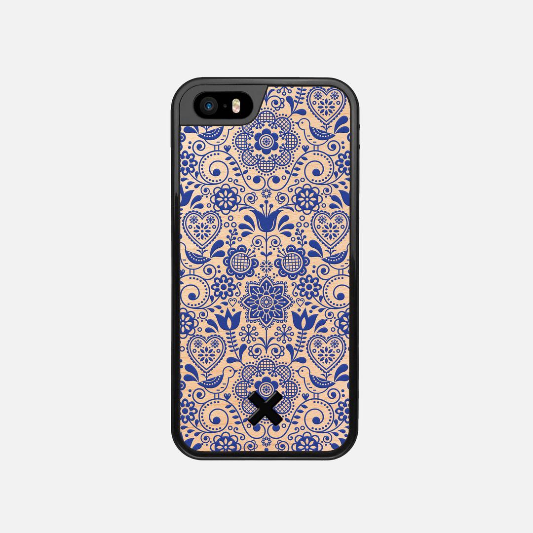 Bloom Case for the Apple iPhone SE (2016) featuring a UV Printed Maple Wood backer with the Keyway X Mark#Phone Model_iPhone SE (2016)